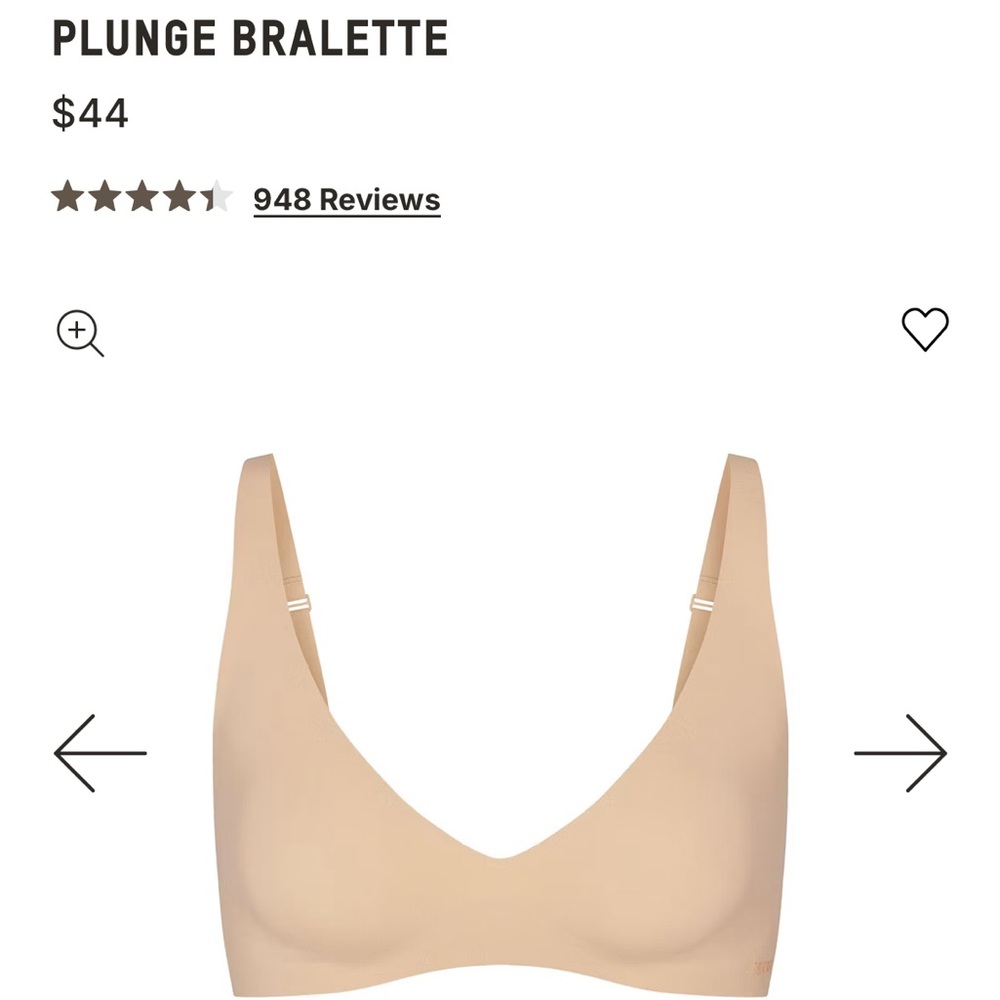 Skims bra - naked plunge bra - clay - medium